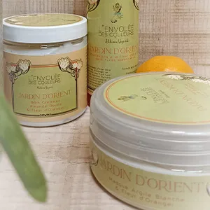 Gamme d'argile jardin d'orient pour cheveux femmes enceintes et chimiothérapie à Vallet et Nantes
